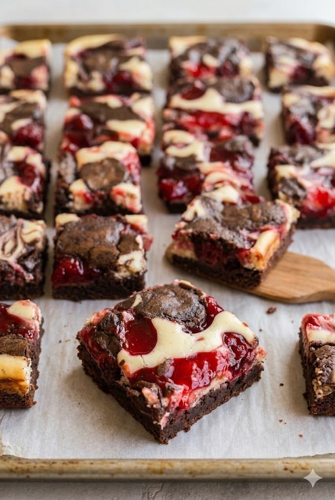 Cherry Cheesecake Brownies